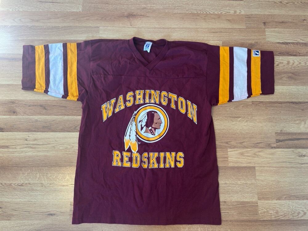 Vintage Washington Redskins Shirt Mens Large Red Logo 7 1991 NFL Football USA
